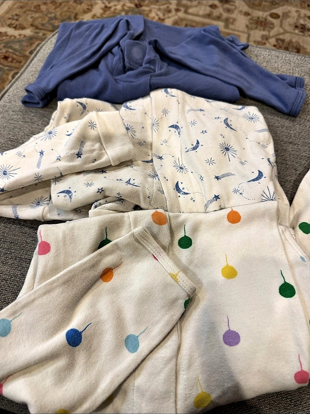 Simply Me, Cerified Organic Baby Footies Set of 3, Size 18-24 Months, Like New